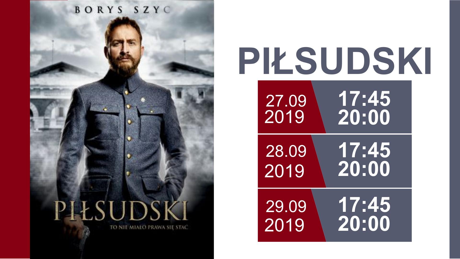 KINO | "Piłsudski" w Kinie Orzeł już 27 września!