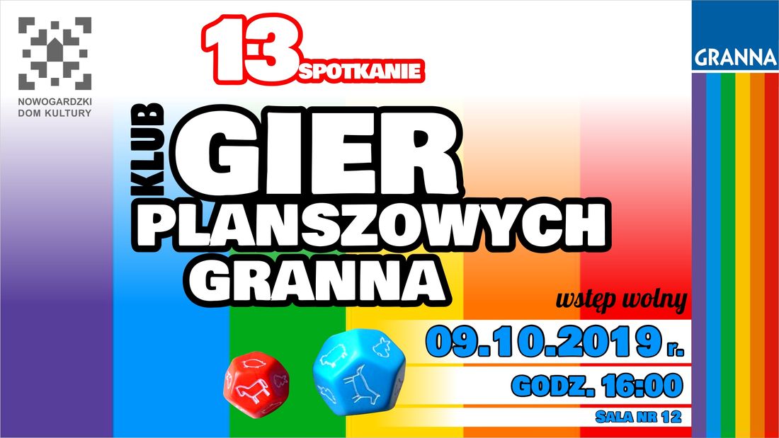 E.ART | ﻿KLUB GIER PLANSZOWYCH GRANNA ZAPRASZA!